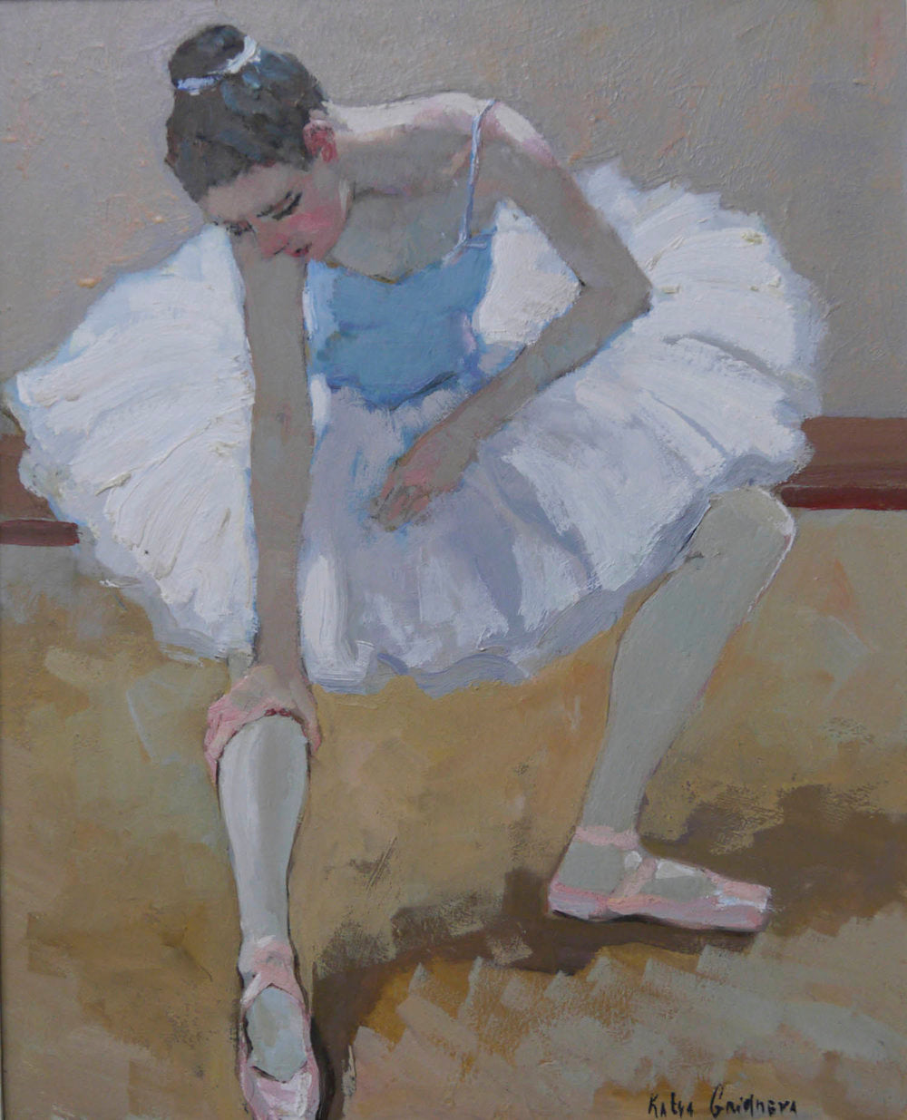 Dancer in Blue and White