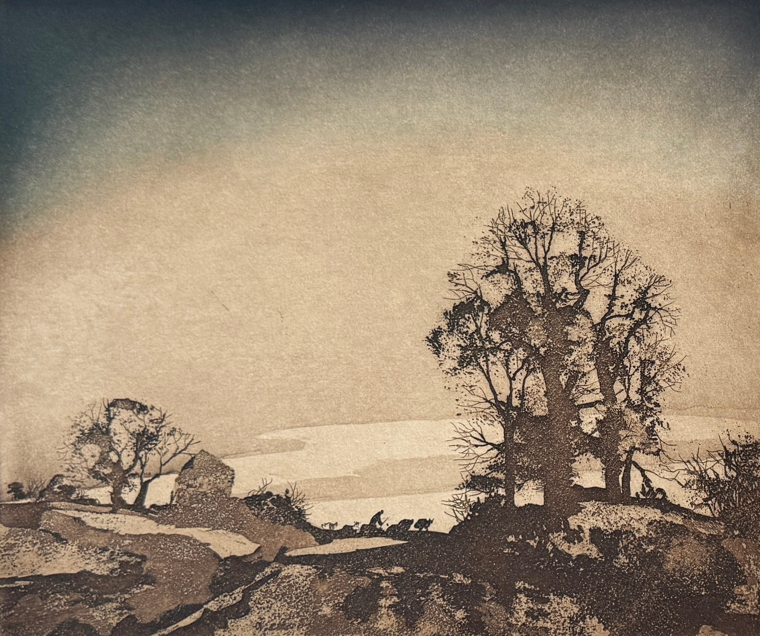 Autumn Evening - Etching