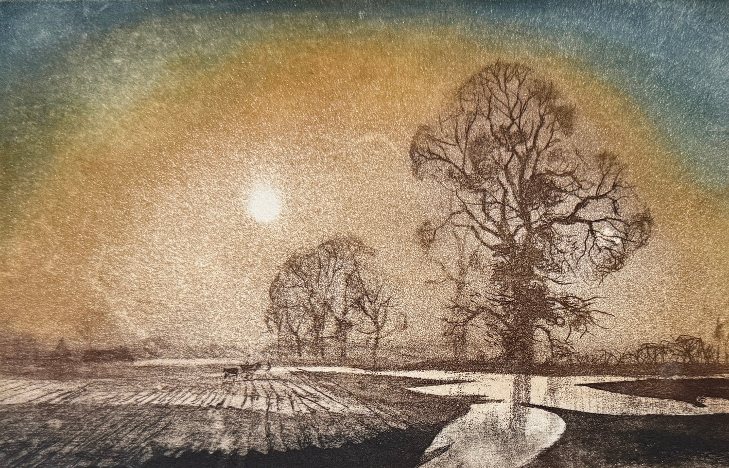 February Sunrise - Etching