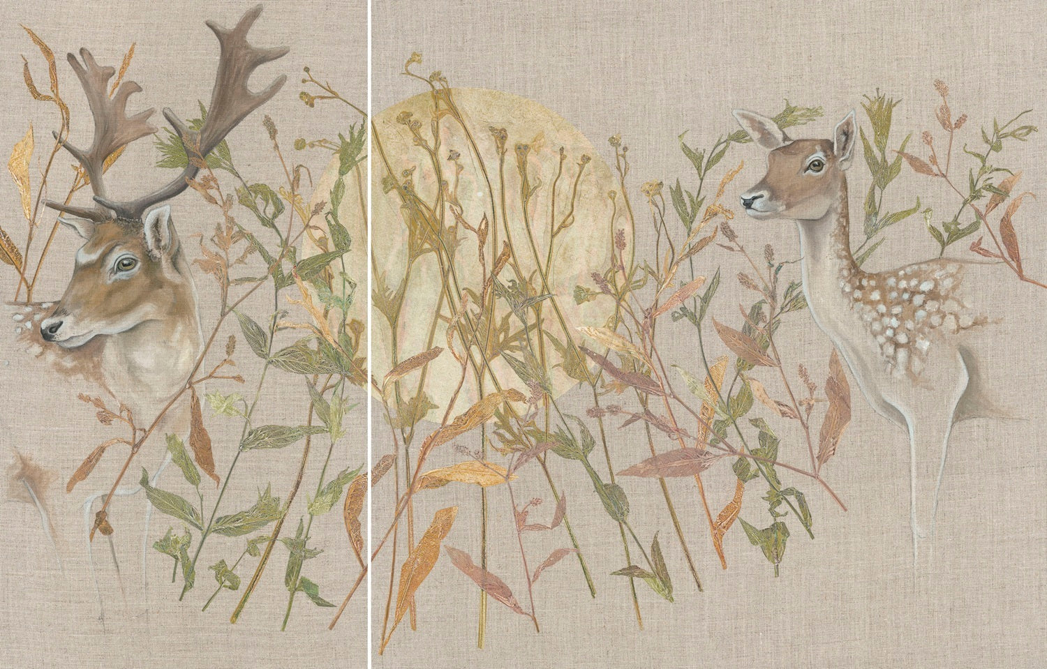 Meet me under the Buck Moon - Diptych