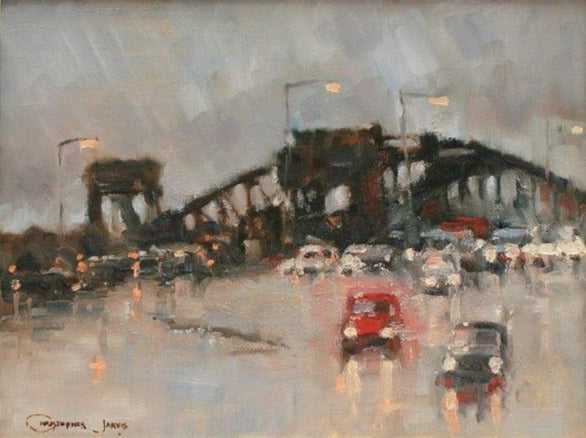 Rainy night, Rochester Bridge