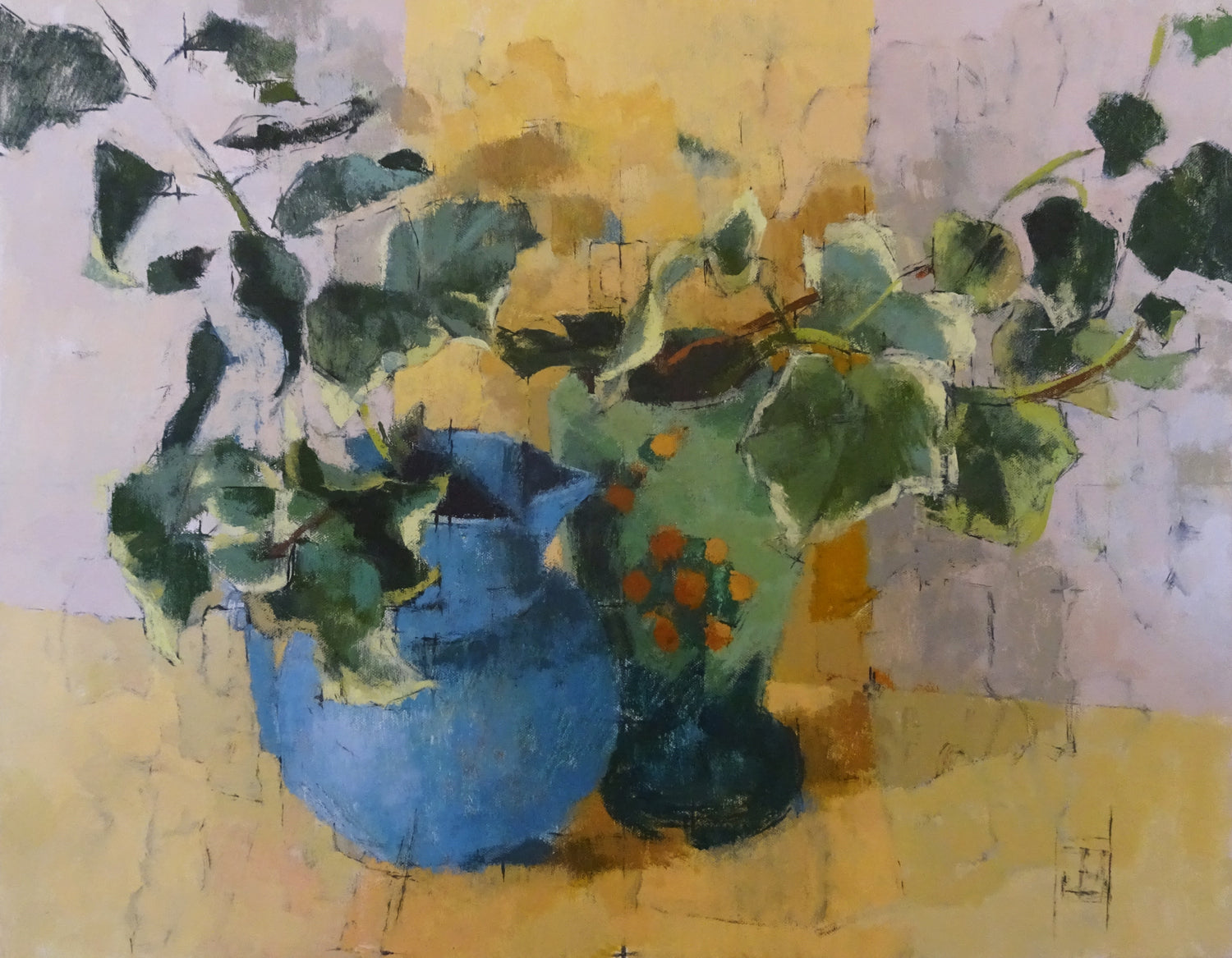 Two Pots with Ivy