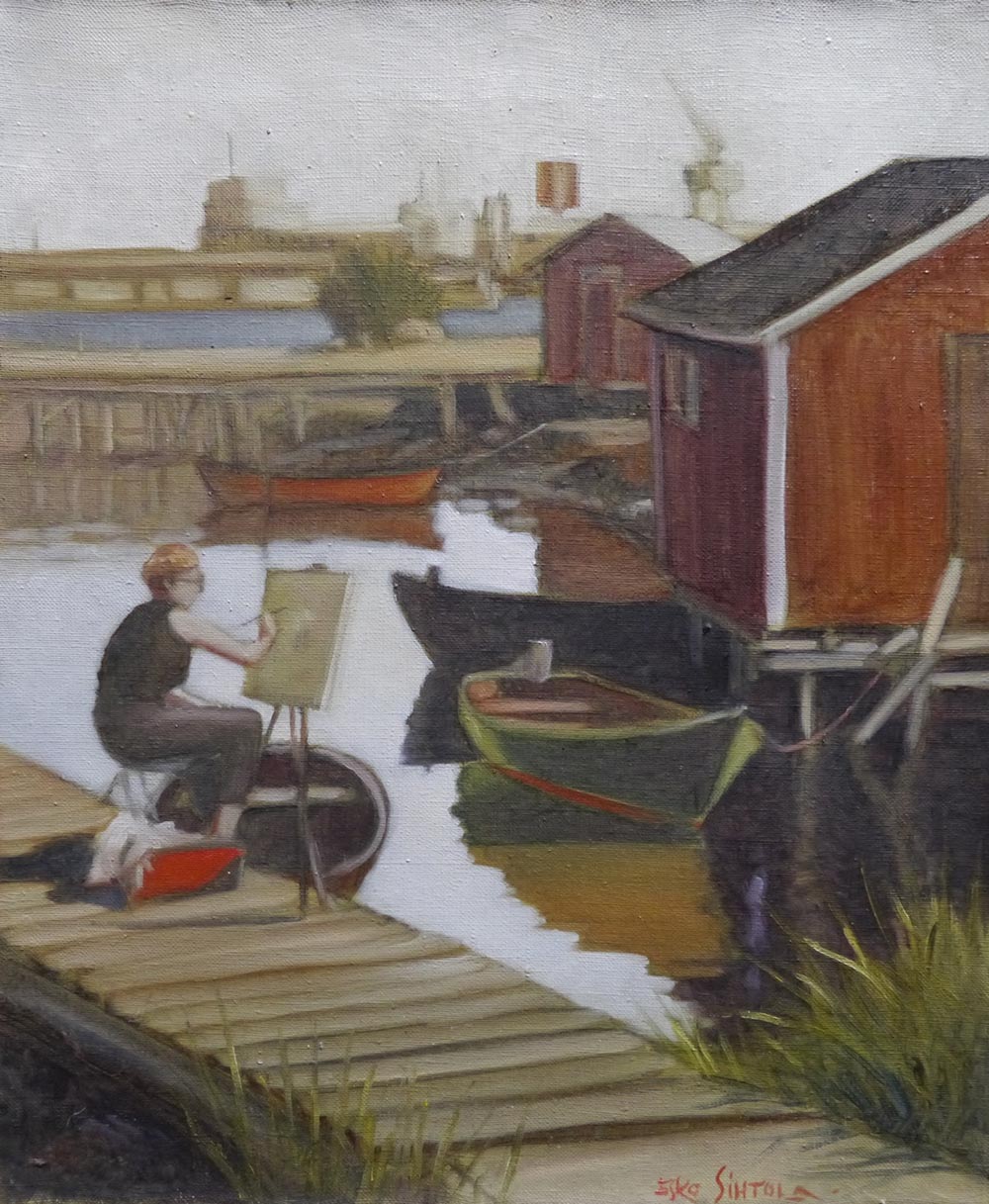 Painting on the Jetty, Hanko