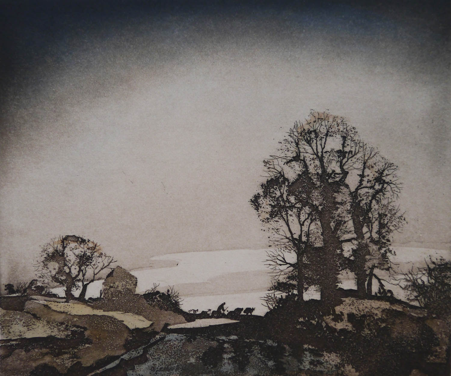 Autumn Evening - Etching