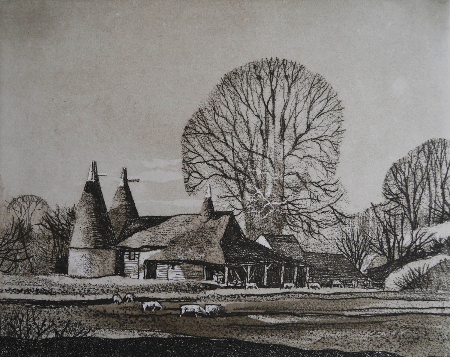 Chiddingstone Study - Etching